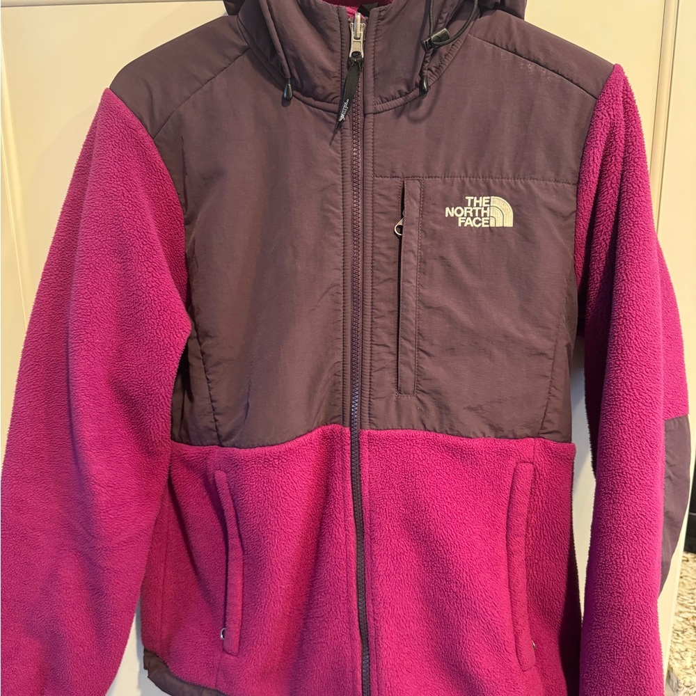 The North Face Fuchsia and Dark Purple Fleece Jacket